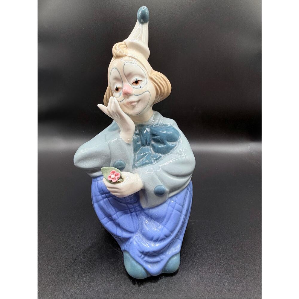Vintage Porcelanas de Cuenca Spain Clown Figurine |  Porcelain Harlequin
